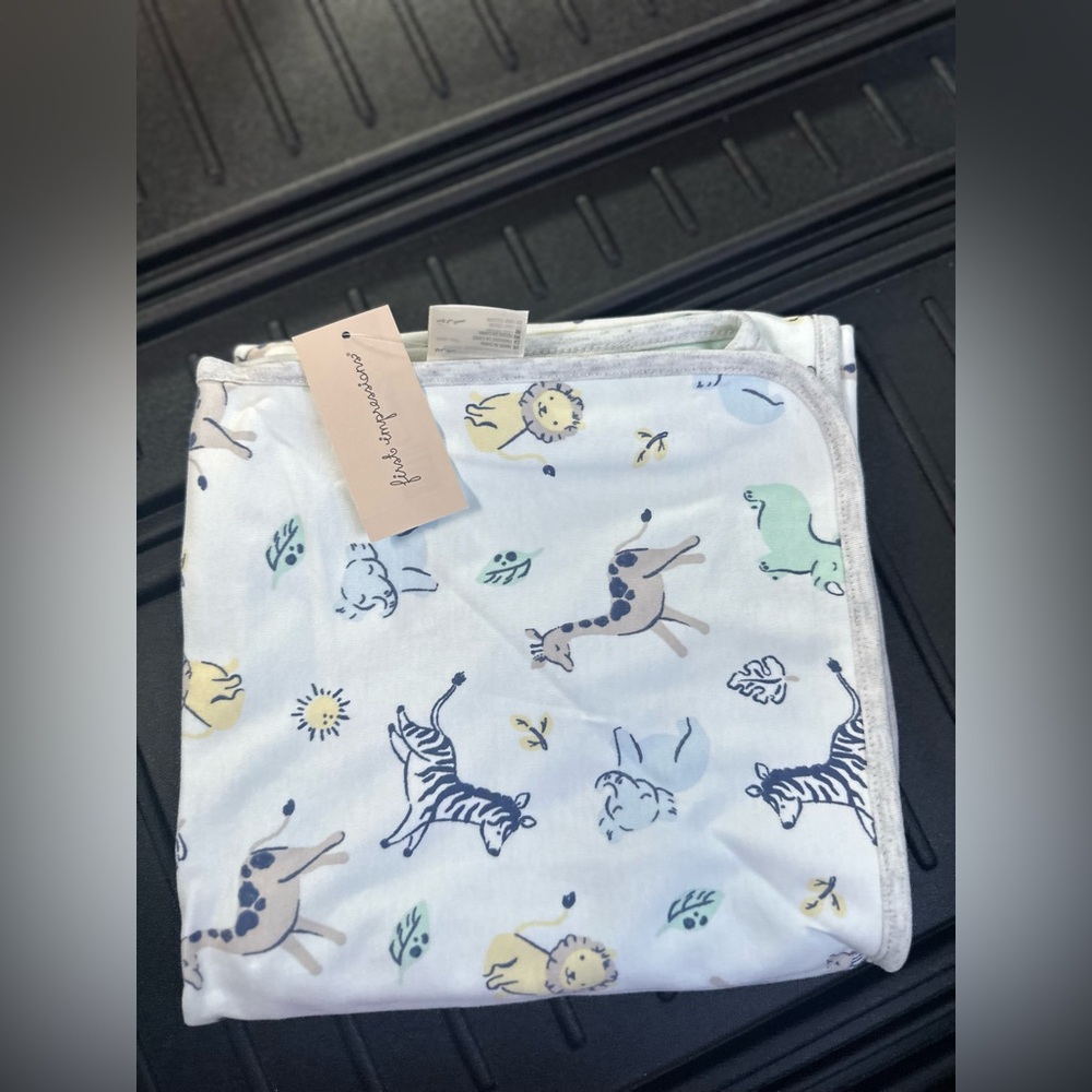 First impressions cotton  safari blanket nwt